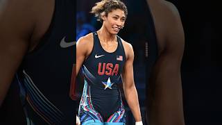 USA wrestler Kennedy Blades wins silver medal in her first Olympic Games 💪 kennedyblades [upl. by Aivun]