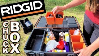 RIDGID Tool Boxes as Camping CHUCK BOXES  Gear Review 1 [upl. by Ailama]