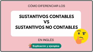 Como diferenciar los sustantivos contables y no contables en inglés [upl. by Grete]