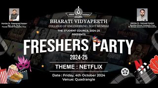 Freshers Party 2024  BVCOENM [upl. by Zevahc877]