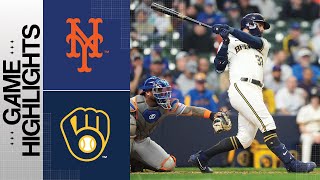 Mets vs Brewers Game Highlights 4523  MLB Highlights [upl. by Jilli]