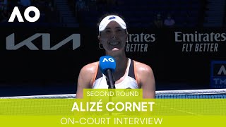 Alize Cornet OnCourt Interview 2R  Australian Open 2022 [upl. by Notsecnirp]