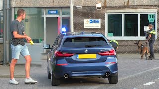 Persoon met mes op straat aangehouden in Vlissingen  Politie dreigt met stroomstootwapen en hond [upl. by Sakmar996]