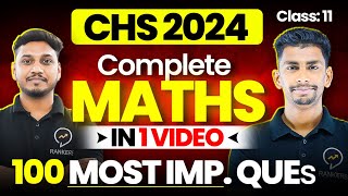 CHS 2024  Top 100 mcqs marathon  Class 11th mathematics  Kishan Jaiswal  chs2024 [upl. by Naillil199]