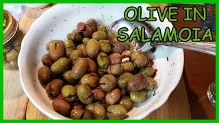 Olive verdi schiacciate o scacciate in salamoia alla siciliana  Le Ricette di Zio Roberto [upl. by Joela]