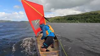 Solo Canoe Sailing [upl. by Ynavoeg]