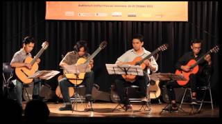 BaleganjurBakti Setyaji Sforzando Guitar Quartet [upl. by Gnidleif]