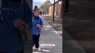 Leftist student SPITS on conservative student who was hosting a TPUSA tabling event [upl. by Brawley820]