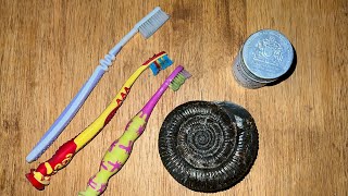 How to finish prepping an Ammonite fossil to a nice shine with everyday tools at home [upl. by Eirrek902]