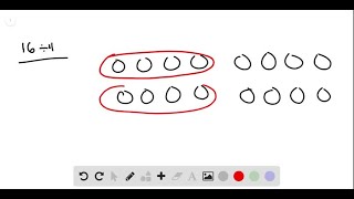 Model the division 16 ÷4 [upl. by Ibbie906]