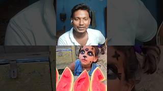 Tarbuj kha gya 🤣😂 funny comedy bhoot challenge tiktokvideo myfirstvlogsouravjoshivlogs story [upl. by Madra]