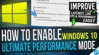 🔧 How to Enable Windows 10 ULTIMATE Performance mode Guide [upl. by Edgell]