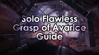 Destiny 2 How to Solo Flawless The Grasp of Avarice Dungeon [upl. by Ettenal]