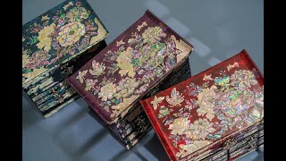 FEBRUARY MOUNTAIN Mother of Pearl Korean Jewelry Box with 4 Drawers [upl. by Eelarak]