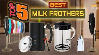 TOP 5 Best Milk Frothers of 2024  Handheld Electric amp Manual Frothers Reviewed [upl. by Colson]