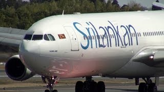 4RADE landing SriLankan Airlines Airbus A340313 Narita Airport [upl. by Lindner]