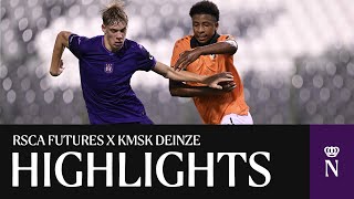 HIGHLIGHTS U23 RSCA Futures  KMSK Deinze  20242025 [upl. by Marlow]