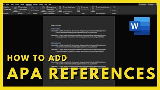 How to APA reference on WORD 2024 [upl. by Letnohc32]