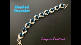 Lovely Hearts Bracelet DIY Beaded Bracelet How to make beaded Bracelet 💞 [upl. by Pat]