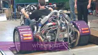 Leons Twin Turbo VW Powered Trike on the Dyno [upl. by Bonacci]