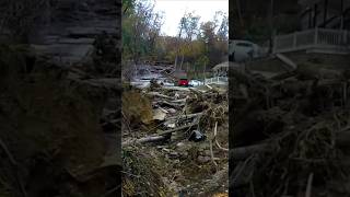 Mudslide Gerton North Carolina helene hurricane appalachia nature chimneyrock [upl. by Akemor]