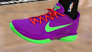 NBA 2K21 Shoe Creator  Nike Kobe 6 quotJokerquot [upl. by Anirtruc]