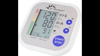 Dr Morepen Blood Pressure Monitor Model BP02 Part 1 [upl. by Notkcorb]