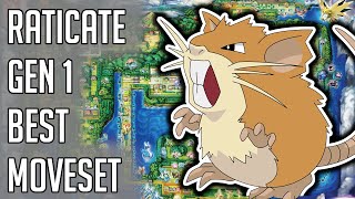 Raticate Gen 1 Best Moveset  Raticate Best Moveset Moves Pokemon Red Blue Yellow Version Guide [upl. by Cob]