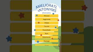 Ameliorate  Vocabulary Builder  Caz Academy [upl. by Anna]