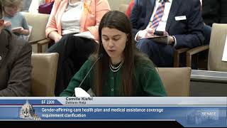 Detransitioner Camille Kiefel Testimony at Minnesota Legislature March 20 2024 [upl. by Ahsienot776]