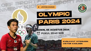 Livescore FInal Olympics 2024 Kunlavut Vitidsarn vs Viktor Axelsen [upl. by Berkeley]