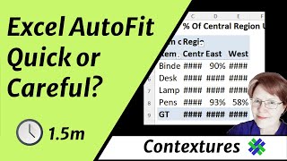 Quick Tip Excel AutoFit  Quick or Careful [upl. by Elrem888]