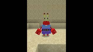 spongebob spongebob patrick patrick but its minecraft song 😄 shorts [upl. by Ecnar126]