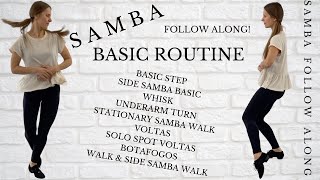 Basic Samba Solo Routine Practice  Beginner Samba Steps  Follow Along Samba [upl. by Isnyl]