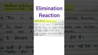 Defination of Elimination Reaction mkschemistry notes chemistry shorts BSC ChemistryNotes [upl. by Ynetruoc]