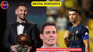 💥 BRUTAL RESPUESTA DE MESSI A CRISTIANO RONALDO Y SUS LLOROS AL BALON DE ORO LECCION DE HUMILDAD ❌ [upl. by Ekez]