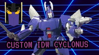 Transformers Custom IDW Cyclonus Review Kingdom [upl. by Joye]