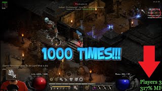 Running Pindleskin 1000 Times Diablo 2 Resurrected Loot drop highlights [upl. by Aserahs]