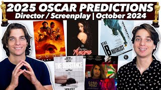 2025 Oscar Predictions  DirectorScreenplay  October 2024 [upl. by Berkin573]