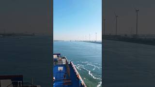 Ships departure at Rotterdam portseamanlifeshipshortsfeedtrendingviralshortvideo [upl. by Mesics109]