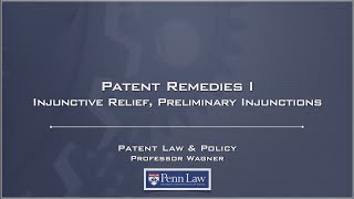 Lecture 23  Patent Remedies 1 [upl. by Engracia617]