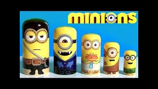 Minions Stacking Cups Nesting Toys Surprise Pirate Minion Vampire Minion Disney Toys Review Channel [upl. by Malony]