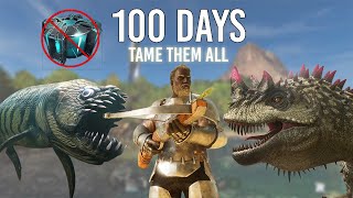 I spent 100 days taming everythingbut no cryopods  Ark Survival Ascended  Ark Additions [upl. by Johan905]