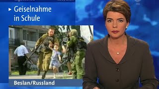 Tagesschau vor 20 Jahren 01092004  Susanne Daubner Geiselnahme von Beslan [upl. by Raji774]