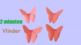 Hoe vouw ik een simpele origami vlinder  IN 2 MINUTEN [upl. by Francoise]