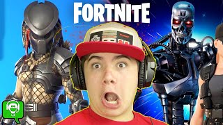 PREDATOR vs TERMINATOR in FORTNITE with HobbyGaming [upl. by Anirbes556]