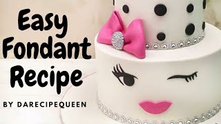 How to make Fondant  Easy fondant recipe  All  Weather Friendly Fondant [upl. by Moor]