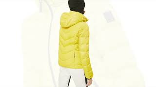 Bogner Sassy D Womens Ski Jacket in Yellow  A Closer Look [upl. by Drud]