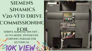 Siemens V20 VFD Drive Commissioning Setup Part 2  VFD Parameter Settings Sinamics [upl. by Meuse211]