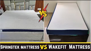 Wakefit Vs Springtek Mattress detail Comparison  Dual Comfort with Hard amp Soft side detail review [upl. by Edualcnaej94]